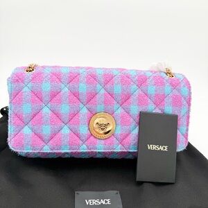 Versace Tweed Shoulder Bag